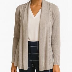 Talbots 100% Cotton Open Front Cardigan – Women’s Small